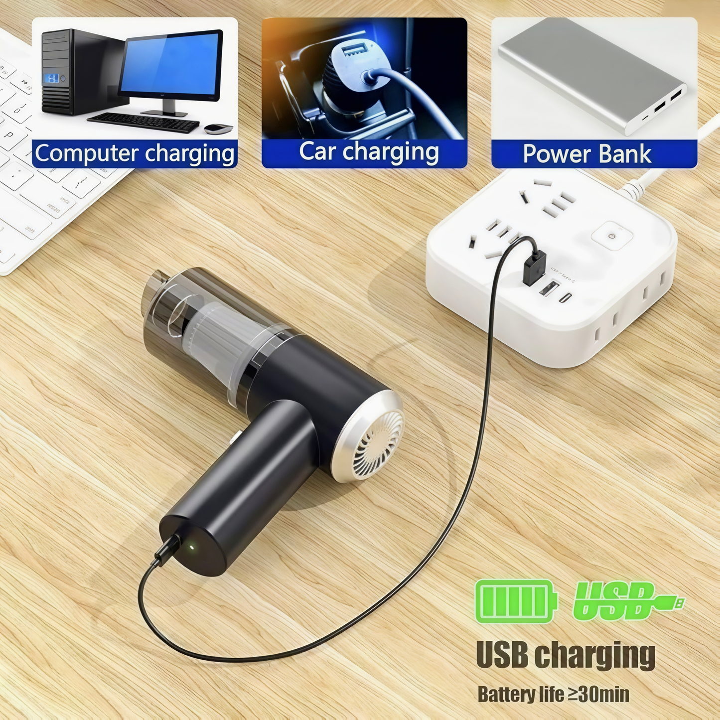 2 in 1 Vacuum Cleaner Dust Collection